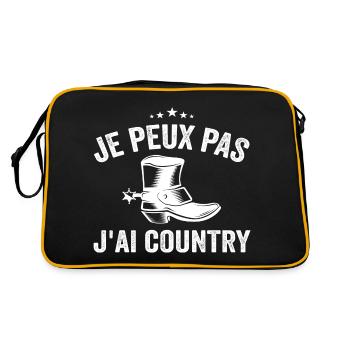 Je Peux Pas J'ai Country - Sac Retro - noir/or - Dos