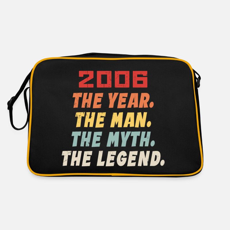2006 Geburtstagsgeschenk, The Legends Born 2006 - Retro Tasche - Schwarz/Gold