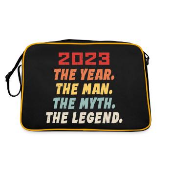 2023 Cadeau D'anniversaire, Les Légendes Nées 2023 - Sac Retro - noir/or - Dos