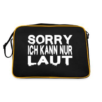 SORRY ICH KANN NUR LAUT - Retro Tasche - Schwarz/Gold - Hinten