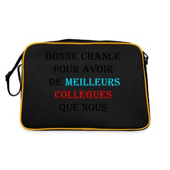 idée cadeau départ métier ou profession - Sac Retro - noir/or - Dos
