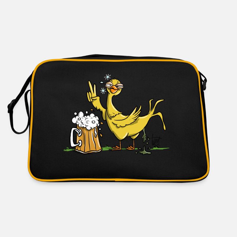 Drunk Bird Retro Tasche