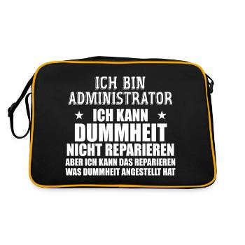 Admin Systemadministrator Lustige Sprüche - Sac Retro - noir/or - Dos