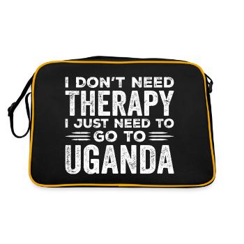 I Don't Need Therapy I Just Need Go To Uganda - Retro Bag - black/gold - Back