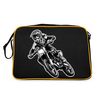 Motocross Femmes Filles Fille - Sac Retro - noir/or - Dos