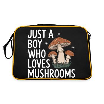 Mushroom Mushrooms Funghi Mushroom - Retro Bag - black/gold - Back