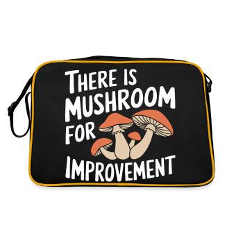 Mushroom Mushrooms Funghi Mushroom - Retro Bag - black/gold - Back