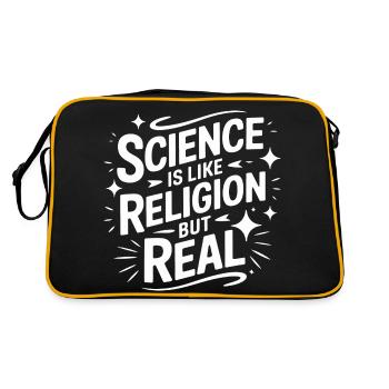 Atheism, Atheist, Anti-Religion, Agnostic - Retro Bag - black/gold - Back
