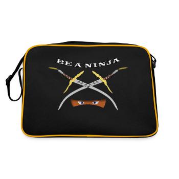 Ninja - Retro Tasche - Schwarz/Gold - Hinten