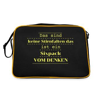 Funny sayings funny gift idea - Retro Bag - black/gold - Back