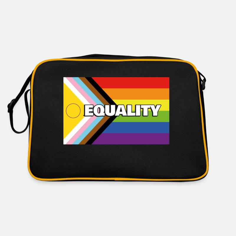 Inclusive Pride Progress Flag GLEICHHEIT Retro Tasche