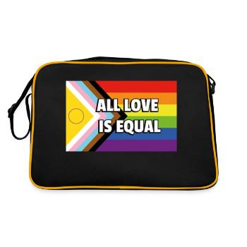 Fierté inclusive Drapeau de progrès TOUT L’AMOUR EST ÉGAL - Sac Retro - noir/or - Dos