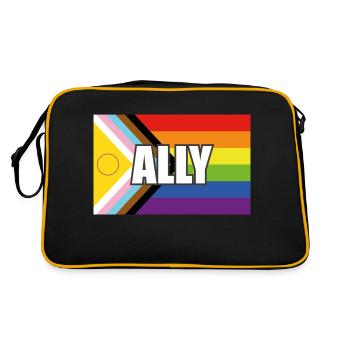Ally Intersex Inclusive Pride Progress Drapeau de la Fierté - Sac Retro - noir/or - Dos