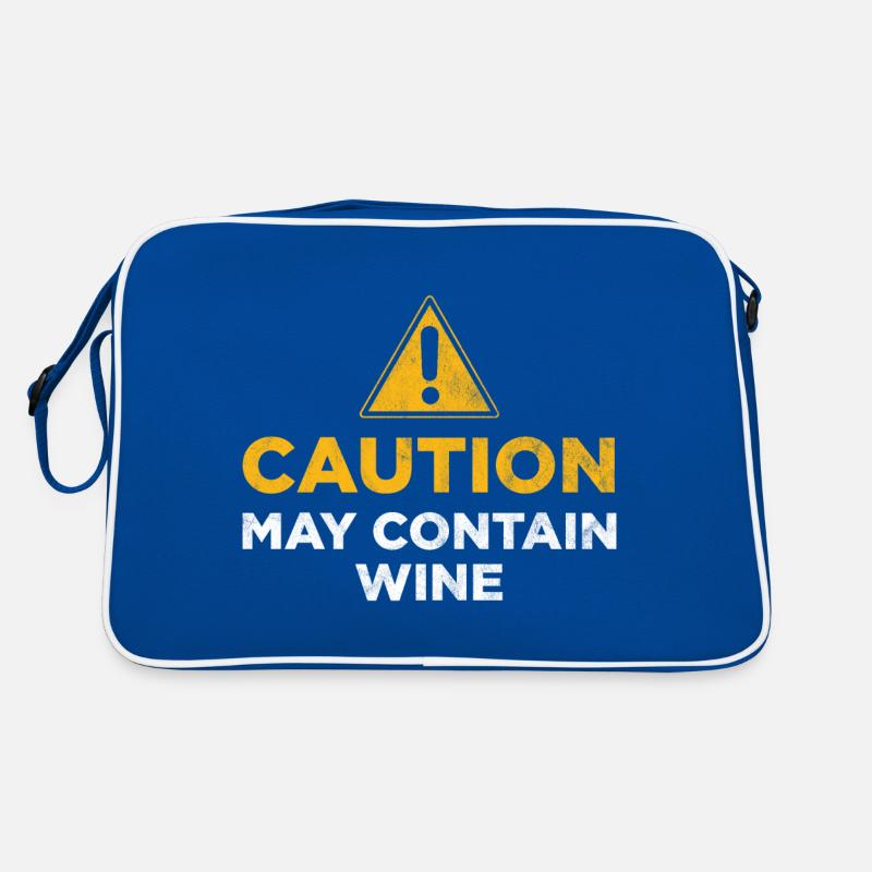 Caution may contain wine Retro Bag
