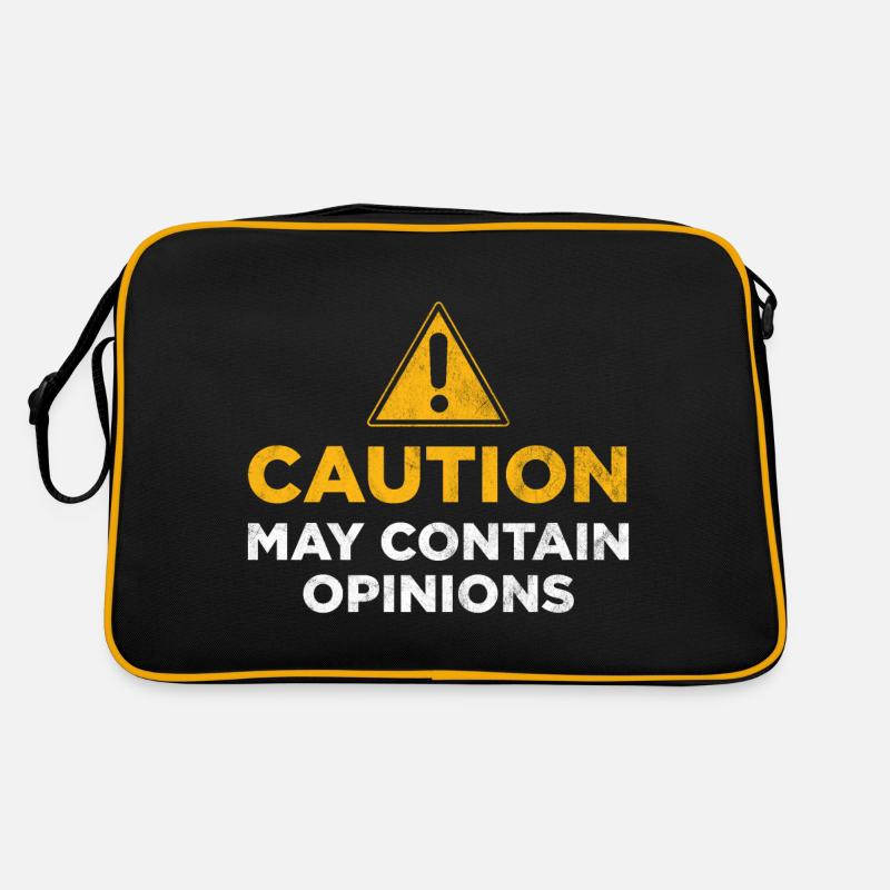 Caution may contain opinions Retro Bag
