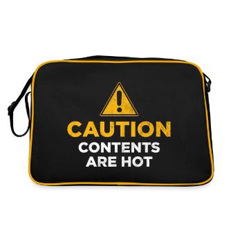Le contenu est chaud - Sac Retro - noir/or - Dos