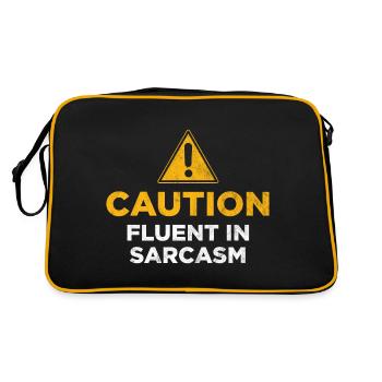 Caution Fluent In Sarcasm - Retro Bag - black/gold - Back