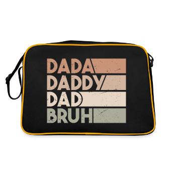Dada Daddy Dad Bruh - Sac Retro - noir/or - Dos
