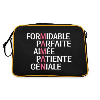 Maman Formidable - Cadeau Maman - Meilleure Maman - Sac Retro - noir/or - Dos