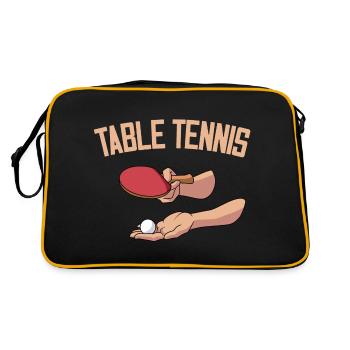 Serve Table tennis ball Table tennis player - Retro Bag - black/gold - Back