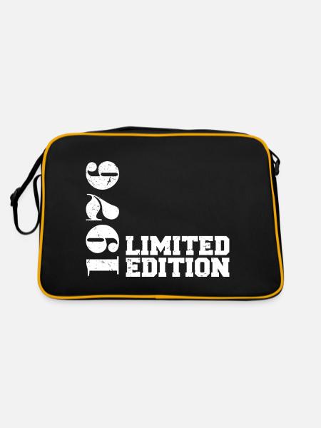 Limited edition 1976, birthday gift 1976 - Retro Bag - black/gold - Back