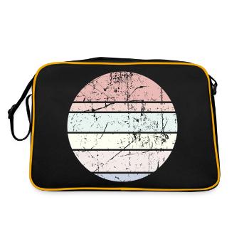 Contexte Pastel Circle - Sac Retro - noir/or - Dos