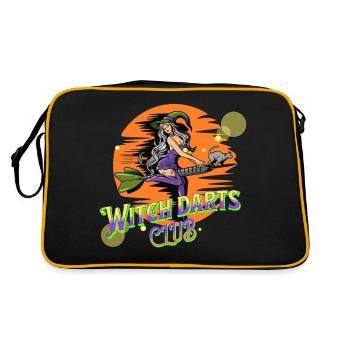 Darts Motif Sorcière Sur Fléchette Flèche - Sac Retro - noir/or - Dos