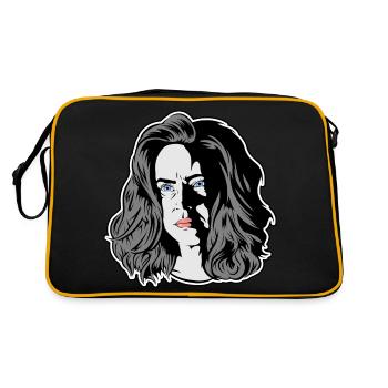 A woman like from a noir movie white - Retro Bag - black/gold - Back