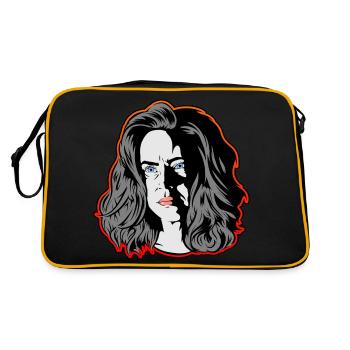 Eine Frau wie aus einem noir Film orange - Retro Tasche - Schwarz/Gold - Hinten
