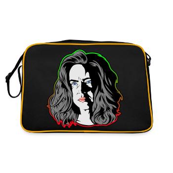 Une femme comme dans un film noir vert/orange - Sac Retro - noir/or - Dos