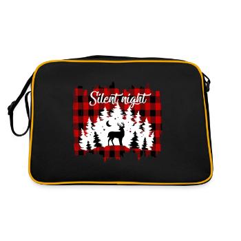 Silent Night Christmas Gift - Retro Bag - black/gold - Back