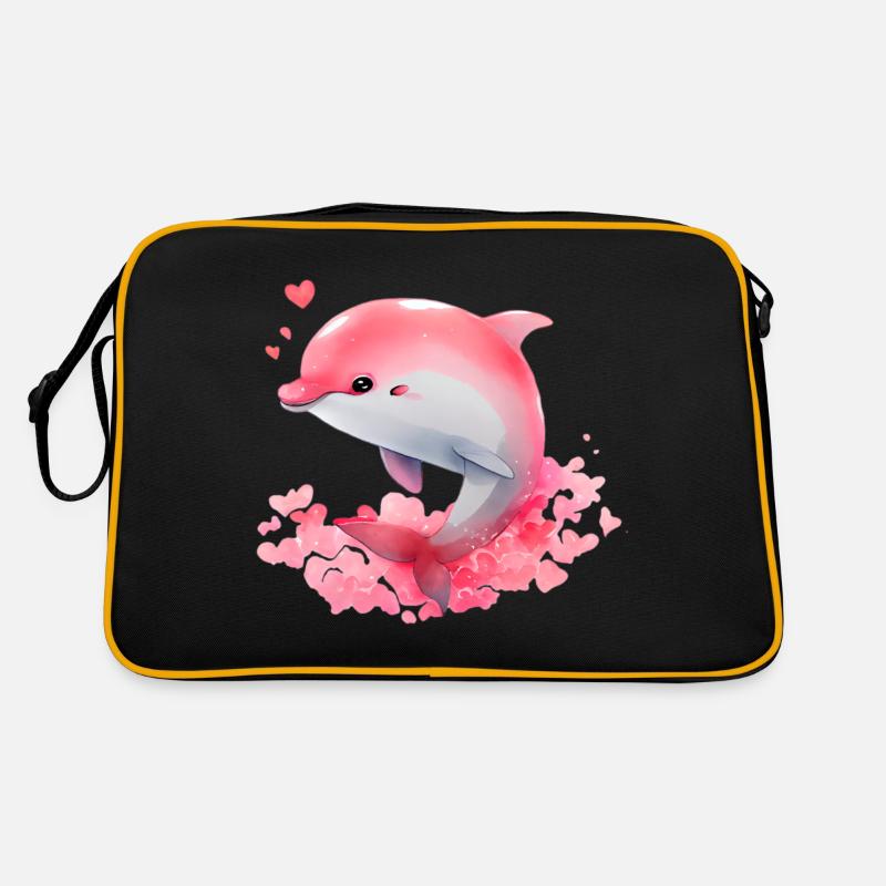 Delfin Valentinstag Geschenk Retro Tasche