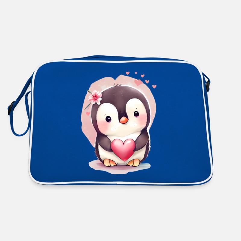 Cadeau de Saint-Valentin Pingouin Sac Retro