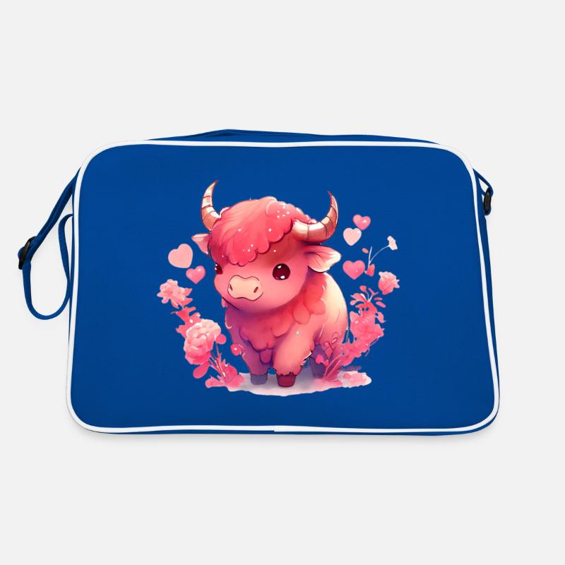 Cadeau de la Saint-Valentin des vaches Sac Retro