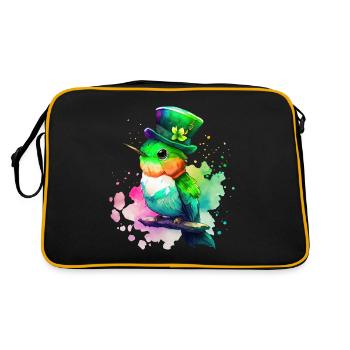 St Paddy's St Patricksday St Patrick Day - Retro Bag - black/gold - Back