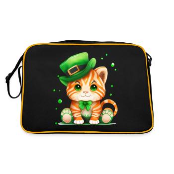 St Paddy's St Patricksday St Patrick Day - Retro Bag - black/gold - Back
