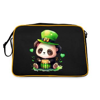 St Paddy's St Patricksday St Patrick Day - Retro Bag - black/gold - Back