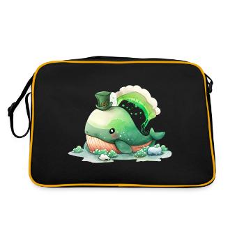 St Paddy's St Patricksday St Patrick Day - Retro Bag - black/gold - Back