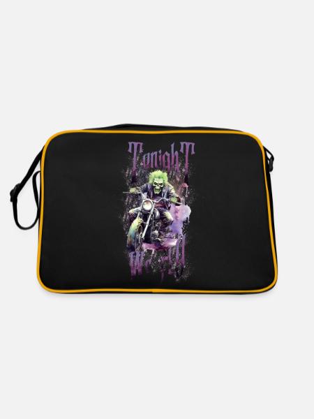Halloween Pumpkin Horror - Retro Bag - black/gold - Back