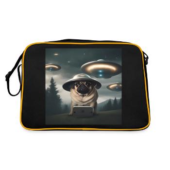 UFO - Retro Tasche - Schwarz/Gold - Hinten