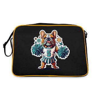 Cheerleader - Retro Tasche - Schwarz/Gold - Hinten