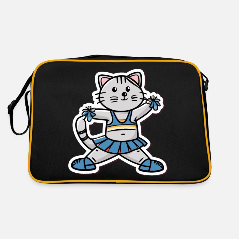 Cheerleader Outfit Pompom Katze Retro Tasche