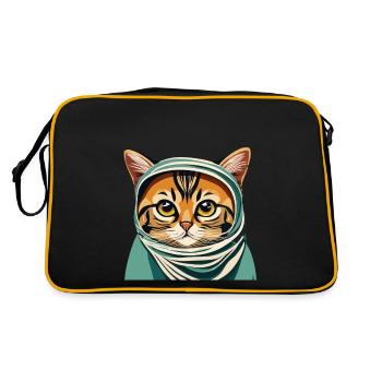 Hijab - Retro Tasche - Schwarz/Gold - Hinten