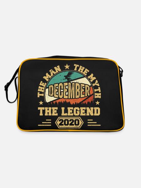 Décembre 2020 Anniversaire Décembre 2020 Cadeau - Sac Retro - noir/or - Dos