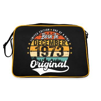 Original décembre 1973 Vintage anniversaire 1973 - Sac Retro - noir/or - Dos