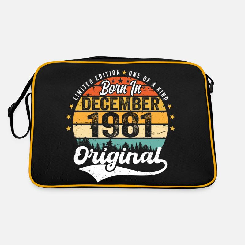 Original décembre 1981 Vintage anniversaire 1981 Sac Retro