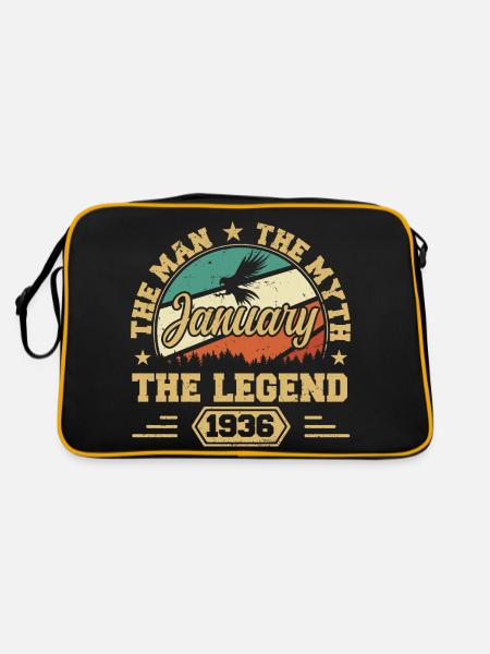 Les Legends sont nés en janvier 1936 - Sac Retro - noir/or - Dos