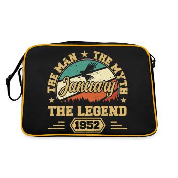 Die Legenden wurden im Januar 1952 geboren - Retro Tasche - Schwarz/Gold - Hinten
