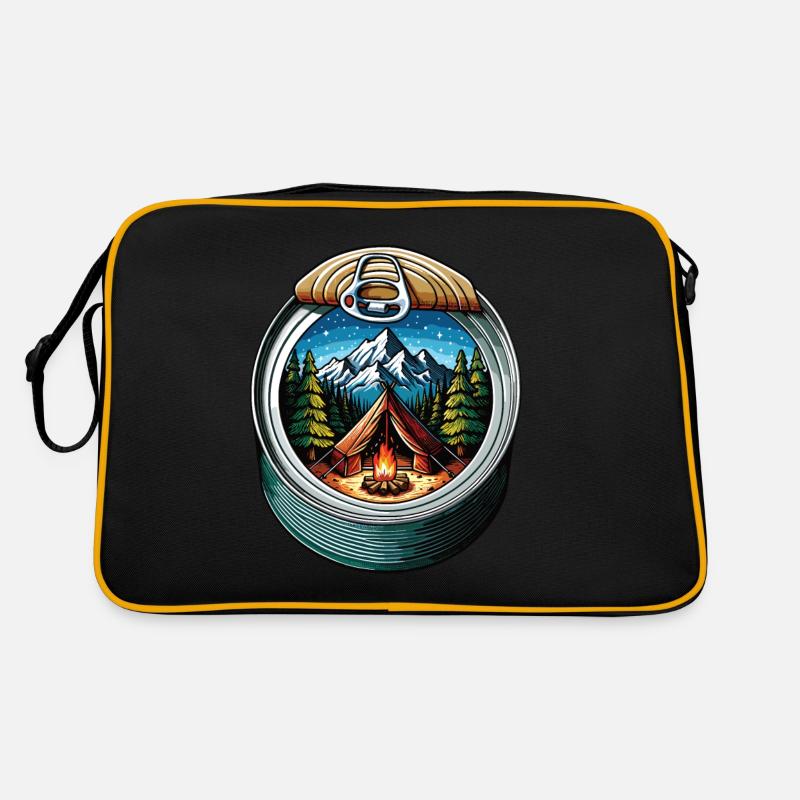 Camping Lagerfeuer Dose Retro Tasche