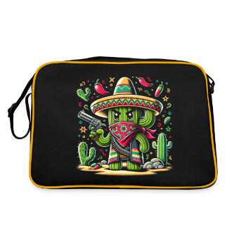 Cactus Bandido - Retro Bag - black/gold - Back